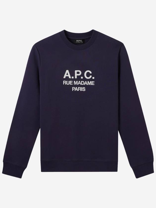 Rufus Embroidery Logo Sweatshirt Navy - A.P.C. - BALAAN 2