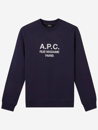 Rufus Embroidery Logo Sweatshirt Navy - A.P.C. - BALAAN 2