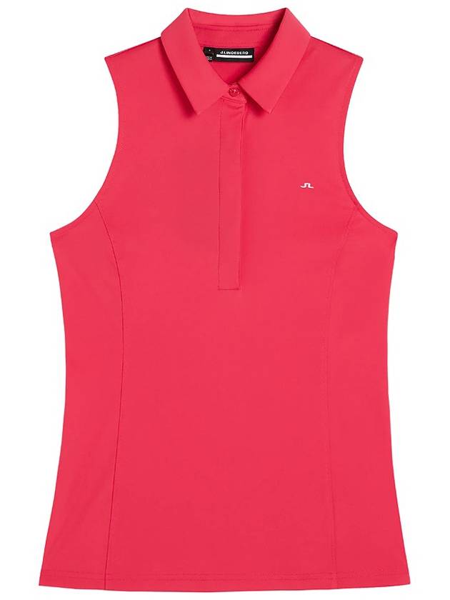 Women's Dena Sleeveless PK Shirt Azalea - J.LINDEBERG - BALAAN 2