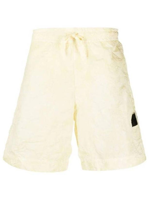 Shadow Project Hidden Badge Swim Shorts Beige - STONE ISLAND - BALAAN 1