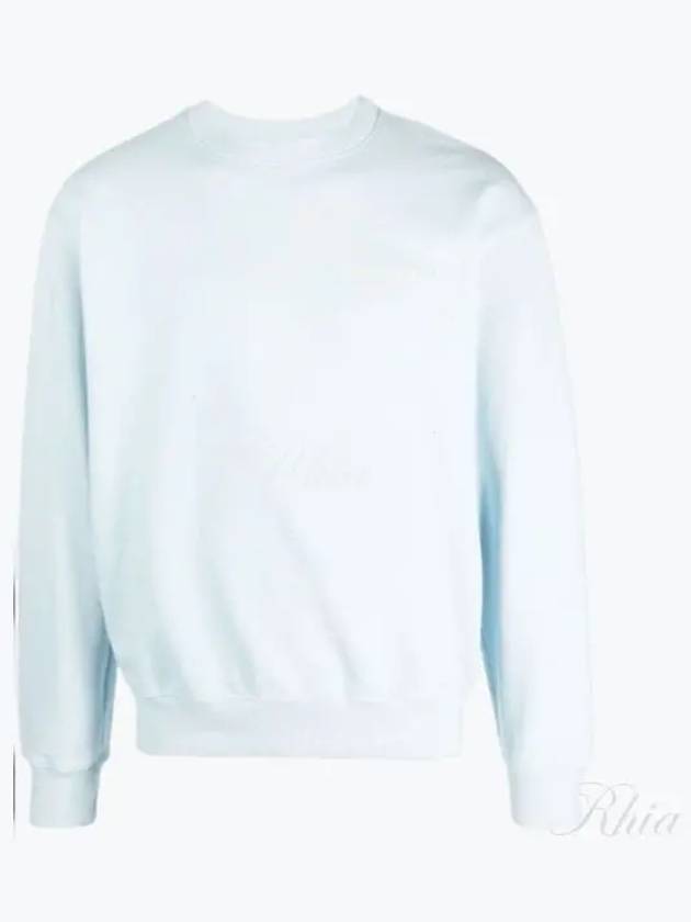 HWCNY Crew Neck Baby Blue Cream CR1024BB 1 Sweatshirt - SPORTY & RICH - BALAAN 1