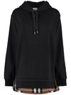 House Check Hooded Top Black - BURBERRY - BALAAN.