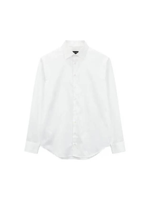 Men s Cotton Twill Button Up Shirt White - GIORGIO ARMANI - BALAAN 1