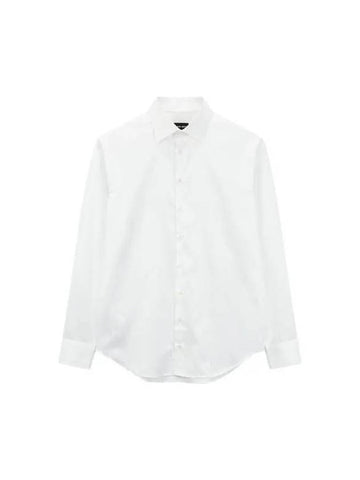 Men s Cotton Twill Button Up Shirt White - GIORGIO ARMANI - BALAAN 1