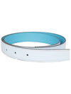 H Email Reversible Leather Belt Blue - HERMES - BALAAN 4