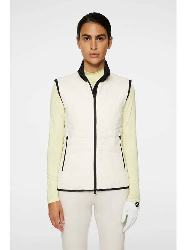 Women s Holma Quilt Hybrid Golf Vest Whisper White GWOW10873 U040 - J.LINDEBERG - BALAAN 2