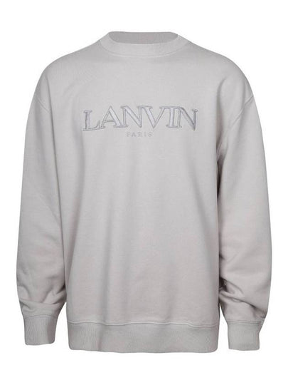 Embroidered Logo Sweatshirt Grey - LANVIN - BALAAN 2