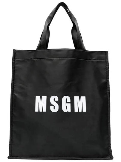 Logo Print Tote Bag Black - MSGM - BALAAN 2