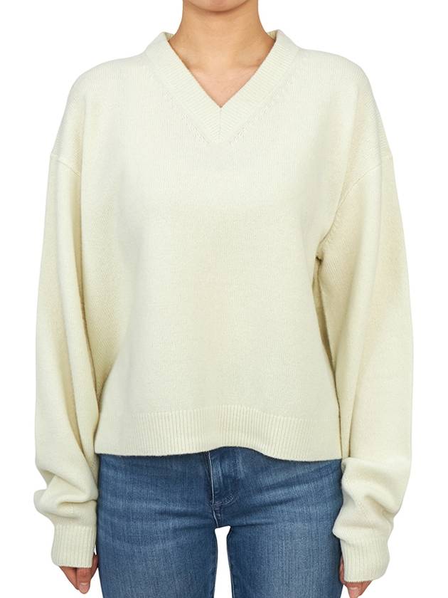 Women's Lambswool Knit Top Ivory - STUDIO NICHOLSON - BALAAN 1