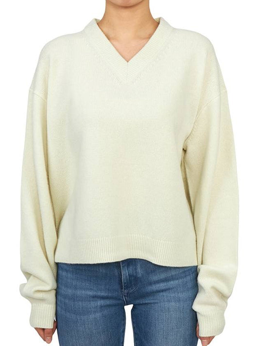 Women's Lambswool Knit Top Ivory - STUDIO NICHOLSON - BALAAN 1