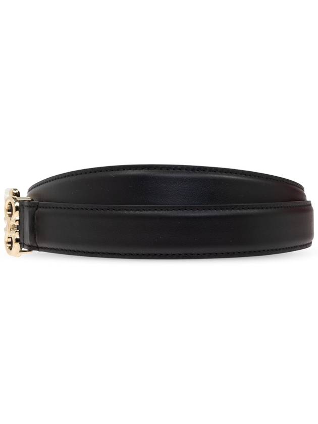 FERRAGAMO Leather Belt, Women's, Black - SALVATORE FERRAGAMO - BALAAN 3