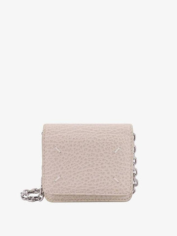 Embroidery Logo Chain Cald Wallet Ivory - MAISON MARGIELA - BALAAN 1