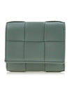 Intrecciato Tri-Fold Zipper Half Wallet Green - BOTTEGA VENETA - BALAAN 2