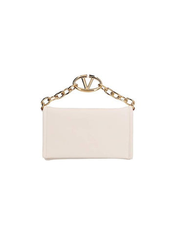 VLOGO CHAIN CLUTCH IN NAPPA WITH CHAIN - VALENTINO - BALAAN 1