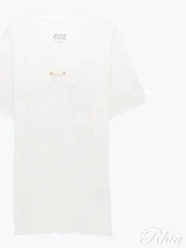 Logo Patch Short Sleeve T-Shirt White - MAISON MARGIELA - BALAAN 2