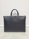 Black Saffiano triangle logo leather men s tote bag - PRADA - BALAAN 5