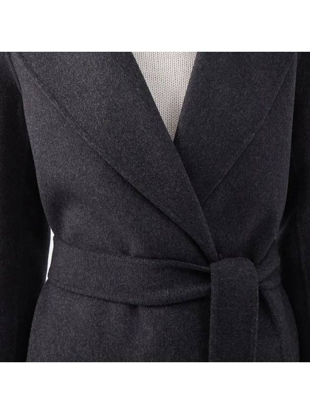 Poldo Wool Single Long Coat Dark Gray - MAX MARA - BALAAN.