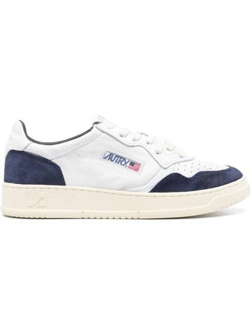 Medalist Leather Low-Top Sneakers Blue White - AUTRY - BALAAN 1