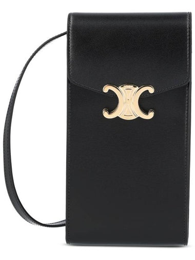 Triomphe Pouch Bag Black - CELINE - BALAAN 1