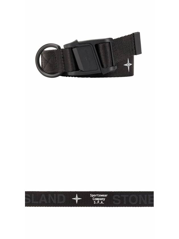 Logo Buckle Belt Black - STONE ISLAND - BALAAN 5