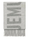 Lecharpe Fringe Logo Virgin Wool Muffler Grey - JACQUEMUS - BALAAN 2