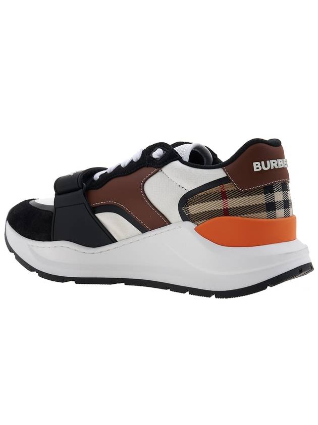 Leather Suede Vintage Check Sneakers Black - BURBERRY - BALAAN 4