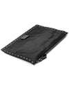 Rockstud Zippered Nylon Clutch Bag Black - VALENTINO - BALAAN 5