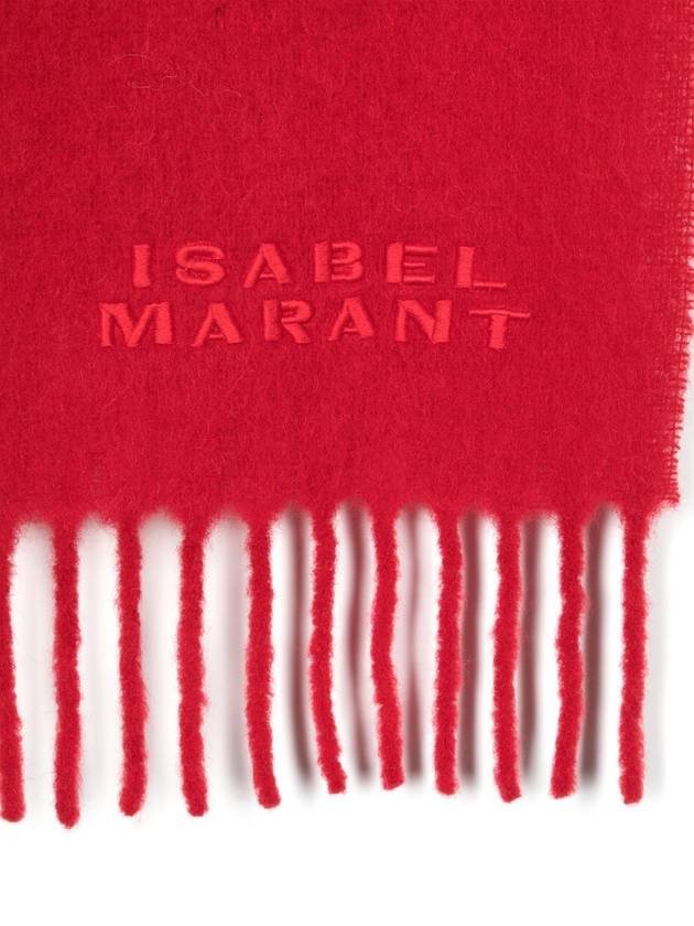 Pirni logo alpaca muffler EC002XFB A4C04A 70RD - ISABEL MARANT - BALAAN 3