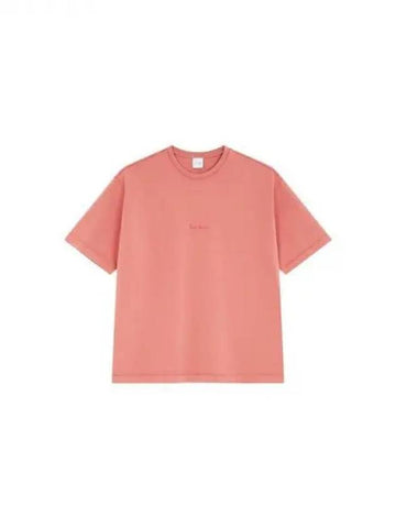 Mini embroidered logo crewneck t shirt coral pink 270314 - PAUL SMITH - BALAAN 1