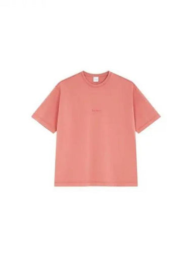 Mini embroidered logo crewneck t shirt coral pink 270314 - PAUL SMITH - BALAAN 1