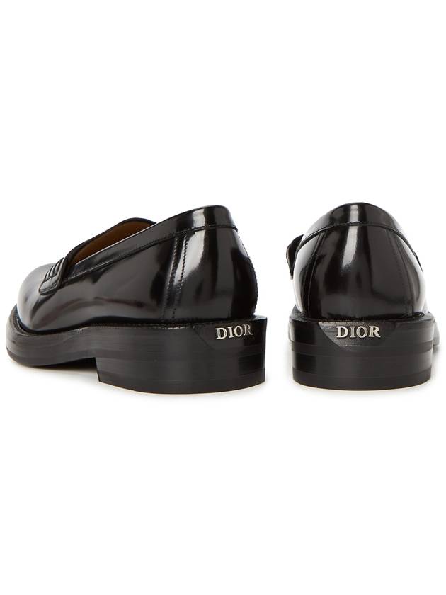 Carlo Polished Calfskin Loafers Black - DIOR - BALAAN 7