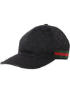 Original GG Web Supreme Canvas Baseball Ball Cap Black - GUCCI - BALAAN 2