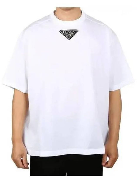 Logo patch short sleeve t shirt 271741 - PRADA - BALAAN 1