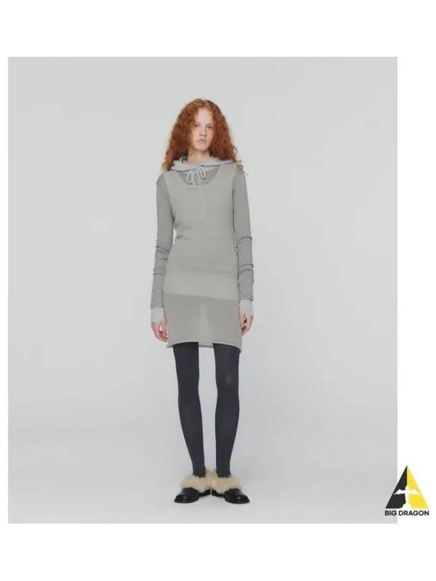 AMOMENTO SHEER HOODED KNIT 3COLORS - ANDTHEOTHER - BALAAN 1