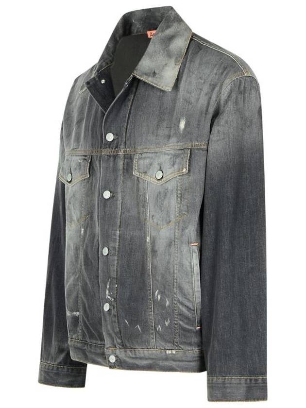 Oversized Fit Denim Jacket Black - ACNE STUDIOS - BALAAN 3