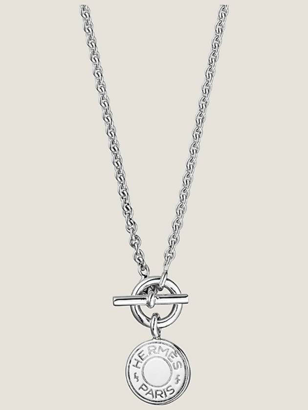 Clou de Selle Amulette Sterling Pendant Necklace Silver - HERMES - BALAAN.
