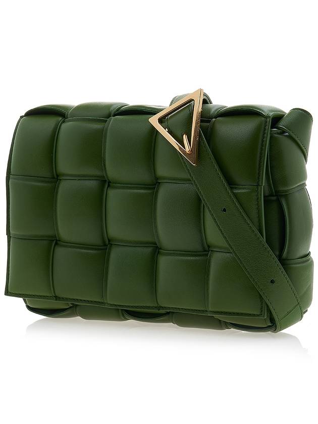 Gold Padded Cassette Padded Nappa Leather Small Cross Bag Military Green - BOTTEGA VENETA - BALAAN 3