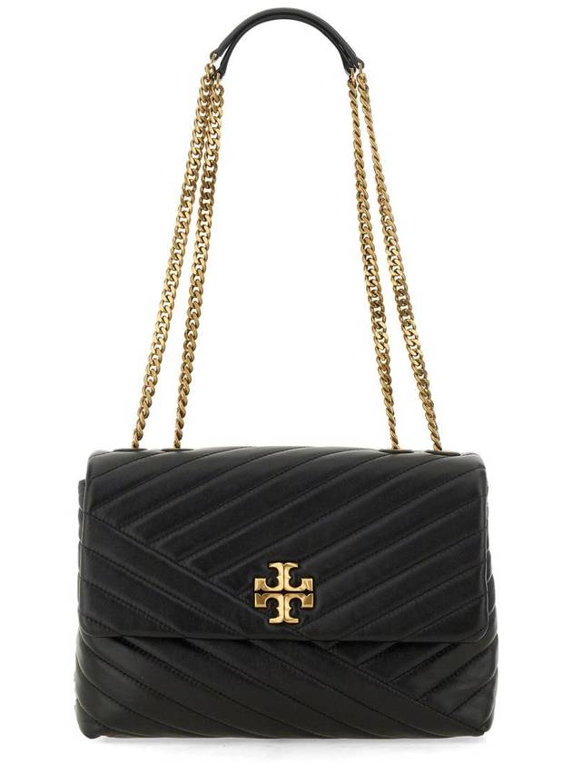 Kira Chevron Convertible Shoulder Bag Black - TORY BURCH - BALAAN 2