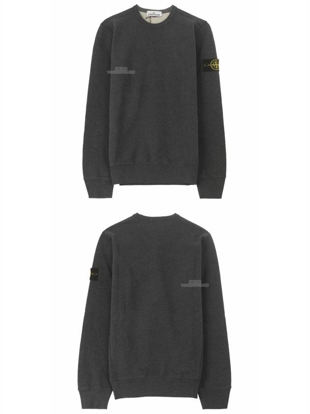 Wappen Patch Cotton Sweatshirt Charcoal - STONE ISLAND - BALAAN 6