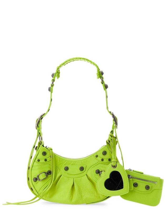 Women's Le Cagol XS Shoulder Bag Neon Yellow - BALENCIAGA - BALAAN 2