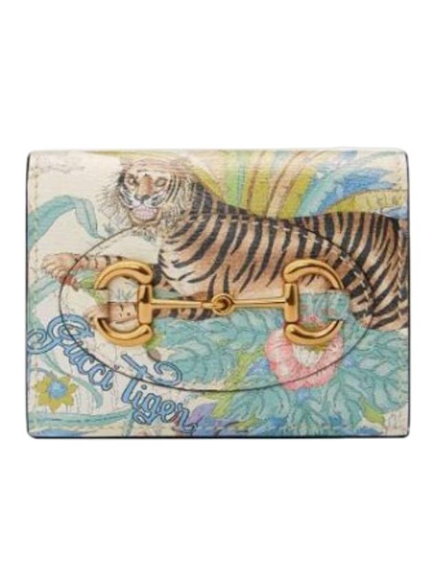 Tiger Horsebit 1955 Card Wallet Offwhite - GUCCI - BALAAN 1