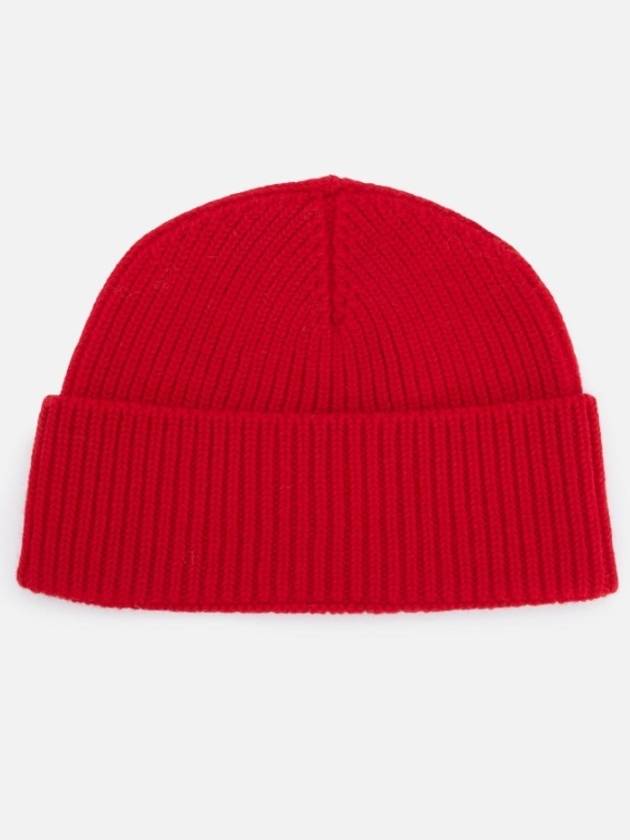 Embroidered Logo Wool Beanie Red - AMI - BALAAN 4