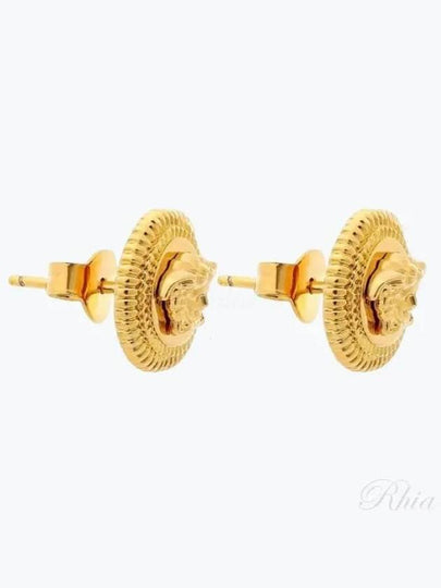 Medusa Plaque Detail Earrings Gold - VERSACE - BALAAN 2