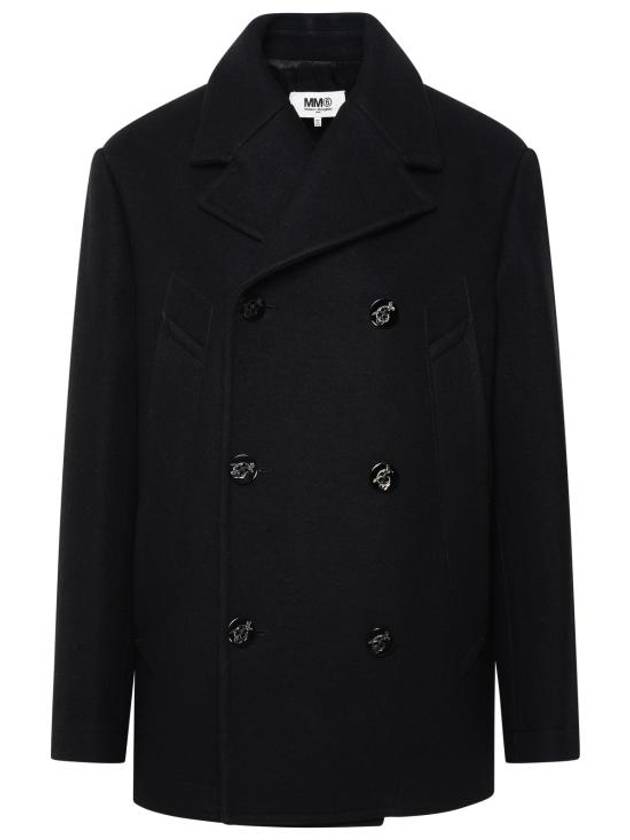 Men's Wool Blend Double Coat Black - MAISON MARGIELA - BALAAN 1