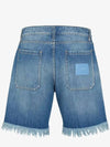 Fringe Denim Shorts Blue - FENDI - BALAAN 4