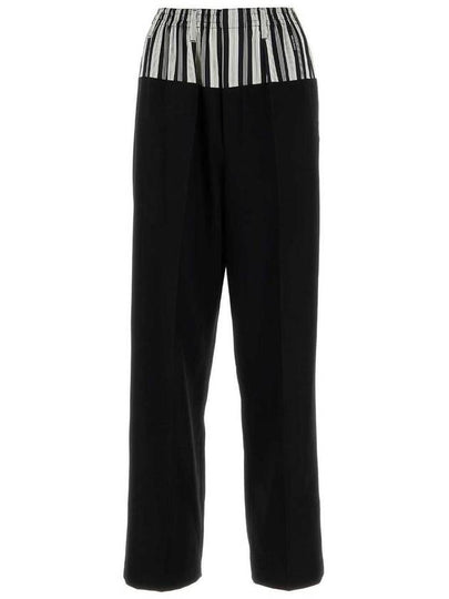 Wool Layered Wide Pants Black - FENDI - BALAAN 2