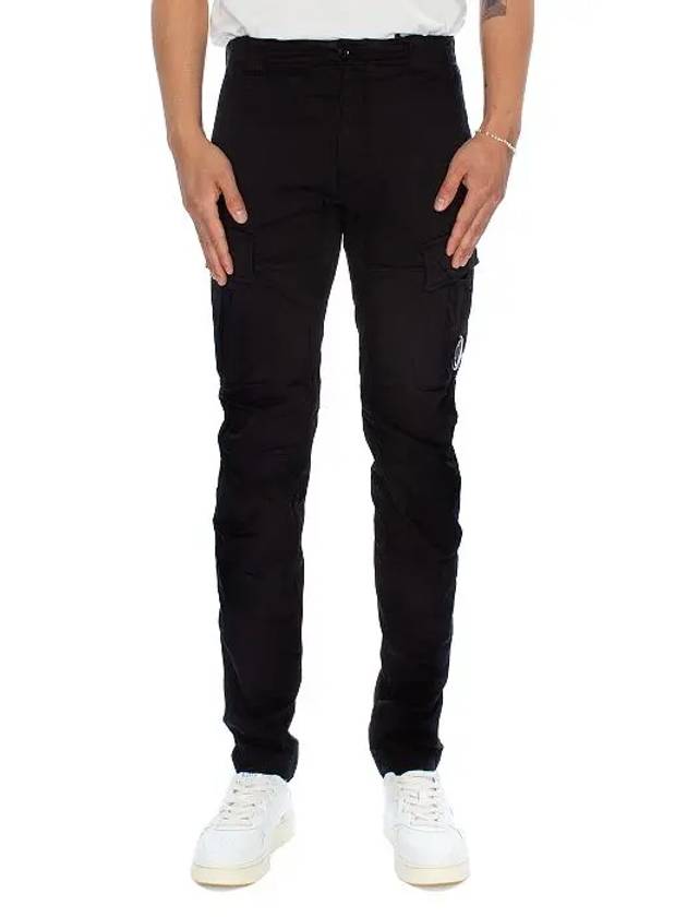 Lens Wappen Cargo Straight Pants Black - CP COMPANY - BALAAN 3