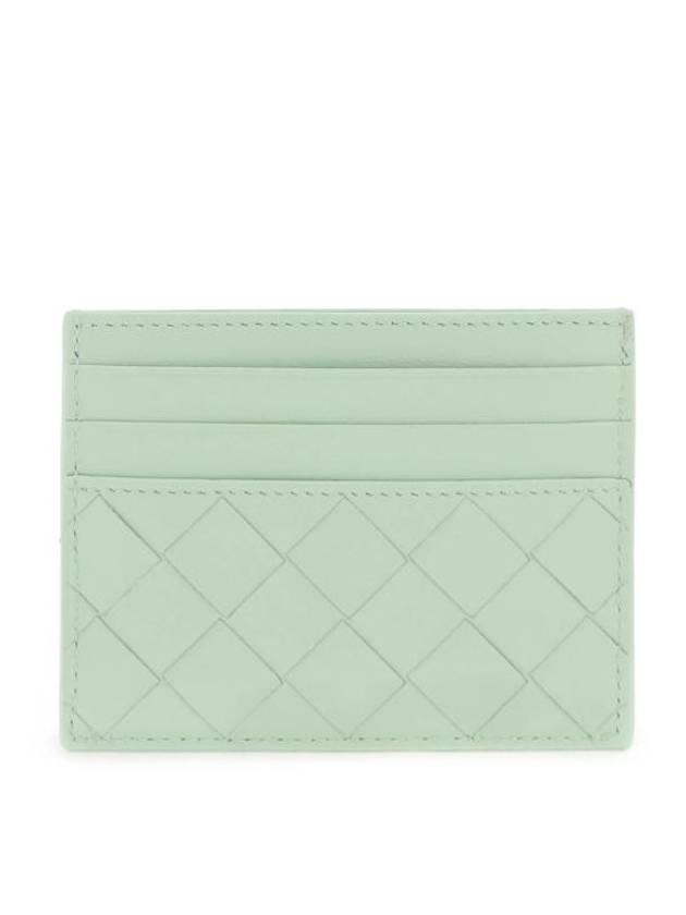 Intrecciato Leather Card Wallet Fresh Mint - BOTTEGA VENETA - BALAAN 4