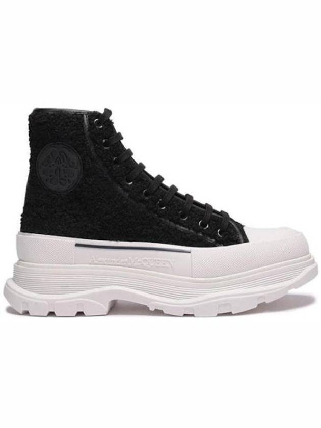 Shearling Tread Slick High Top Sneakers Black - ALEXANDER MCQUEEN - BALAAN 2