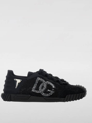 Sneakers NS1 Dolce & Gabbana in pelle e pizzo con monogram di strass - DOLCE&GABBANA - BALAAN 1